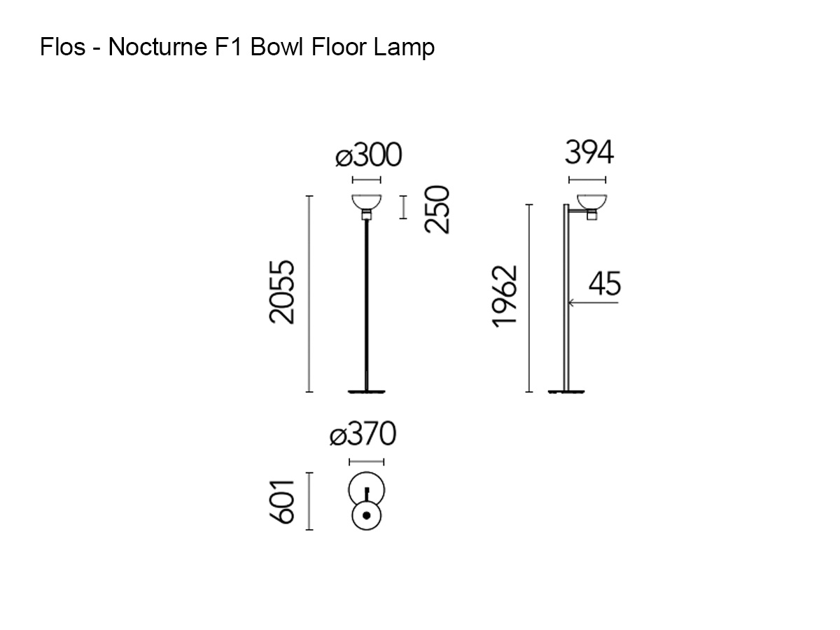 Flos Nocturne F1 Bowl Floor Lamp