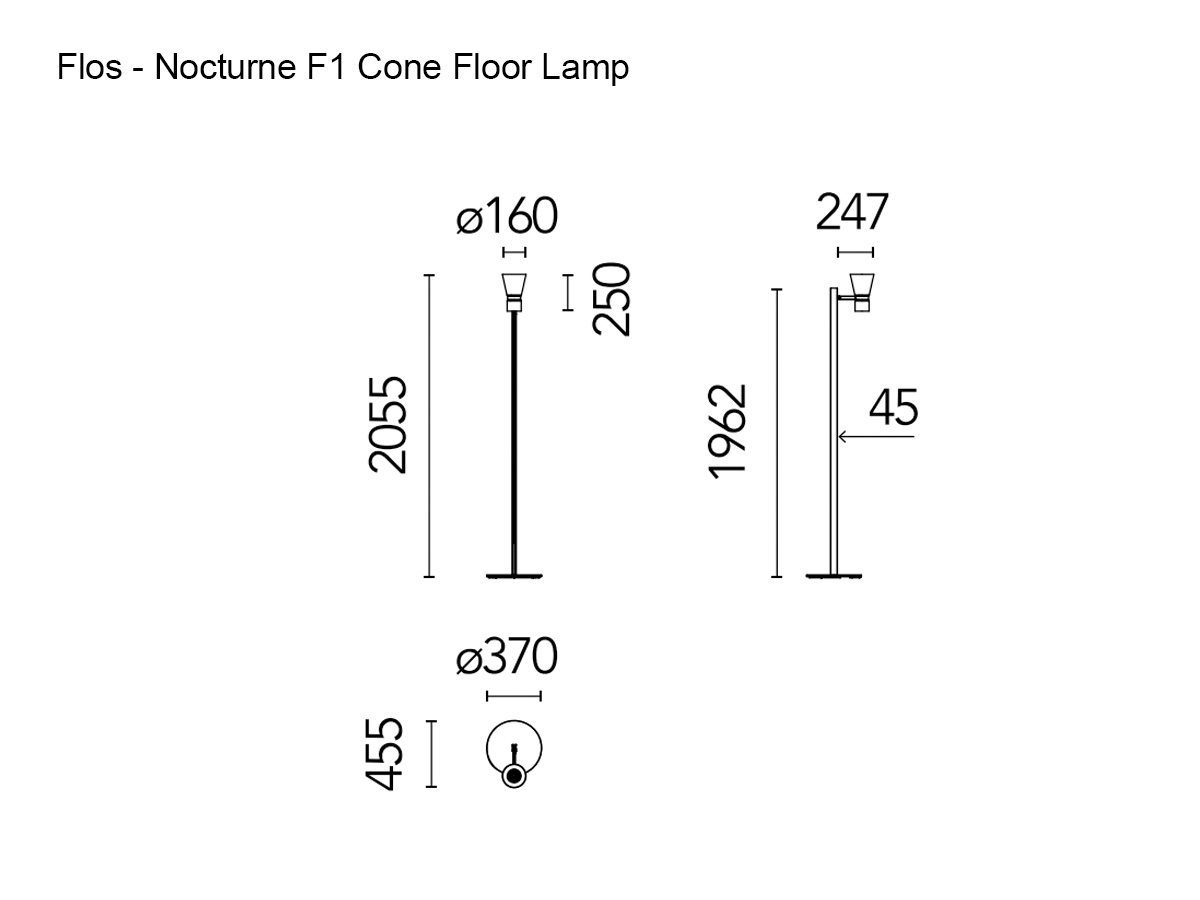 Flos Nocturne F1 Cone Floor Lamp