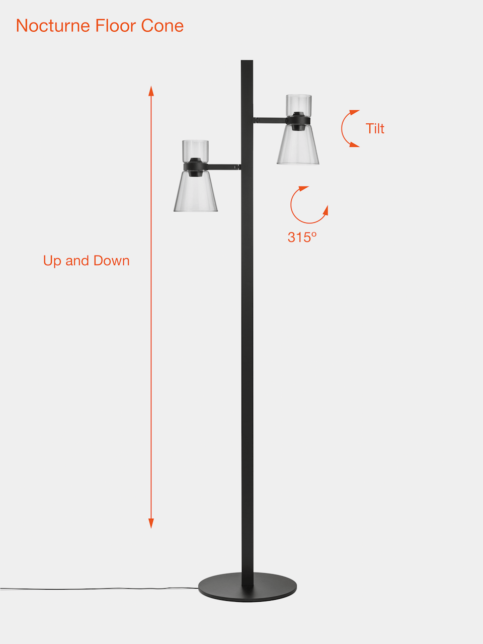 Flos Nocturne F2 Cone Floor Lamp