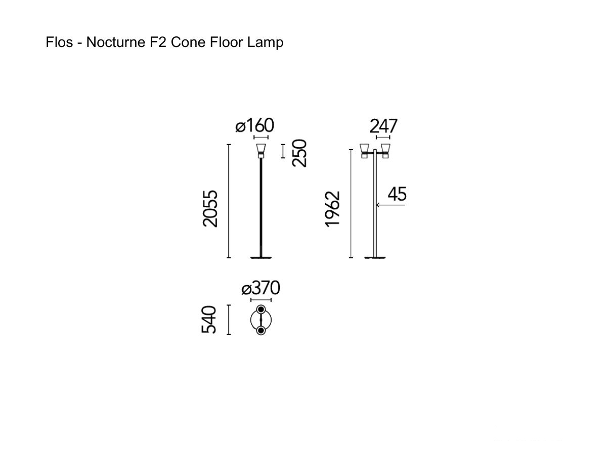 Flos Nocturne F2 Cone Floor Lamp