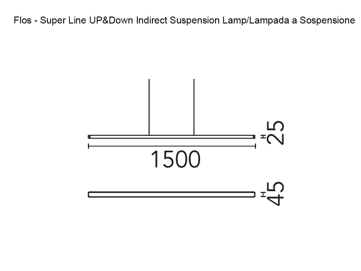 Flos Super Line Upanddown Indirect Suspension Lamp