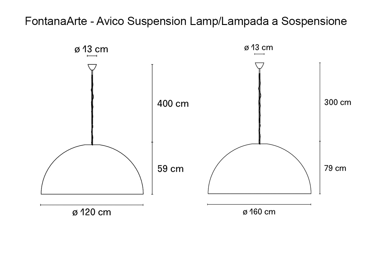 FontanaArte Avico Suspension Lamp