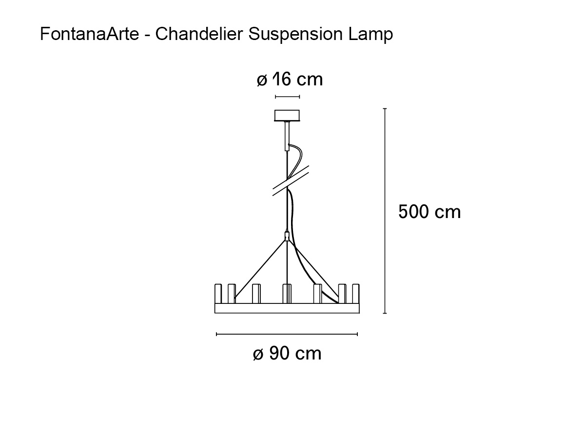 FontanaArte Chandelier Suspension Lamp