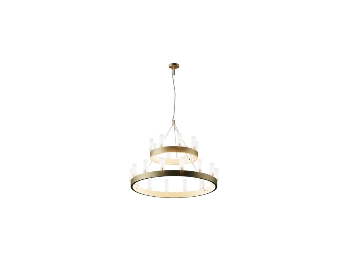 FontanaArte Double Round Suspension Lamp O 50 Cm O 90 Cm