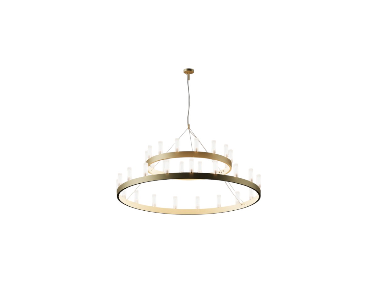 FontanaArte Double Round Suspension Lamp O 90 Cm O 150 Cm