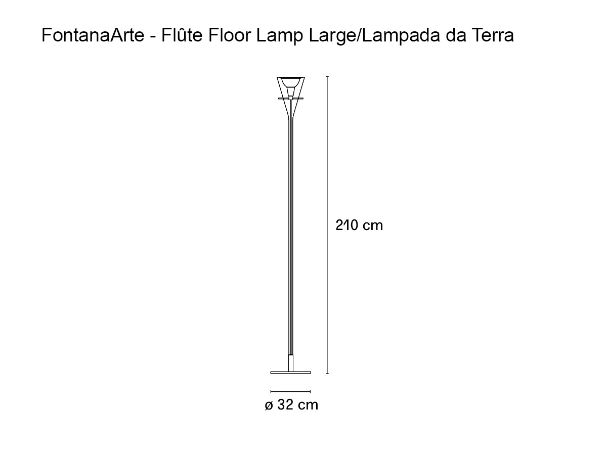FontanaArte Flute Floor Lamp Large