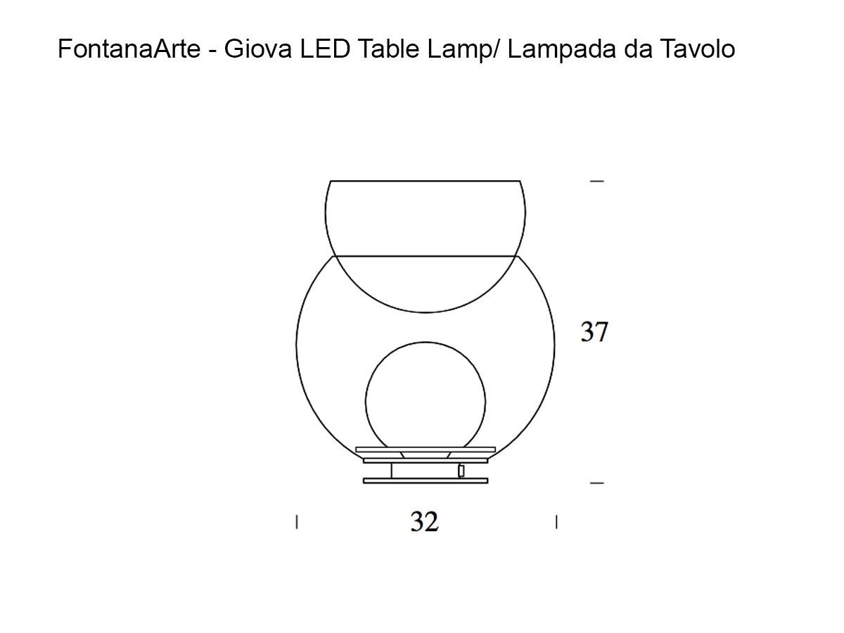 FontanaArte Giova Led Table Lamp 30