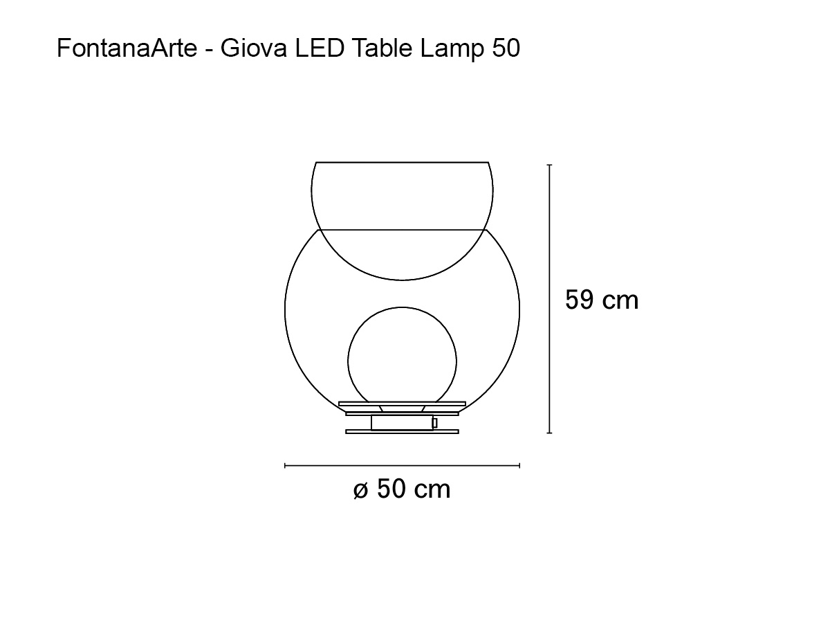 FontanaArte Giova Led Table Lamp 50