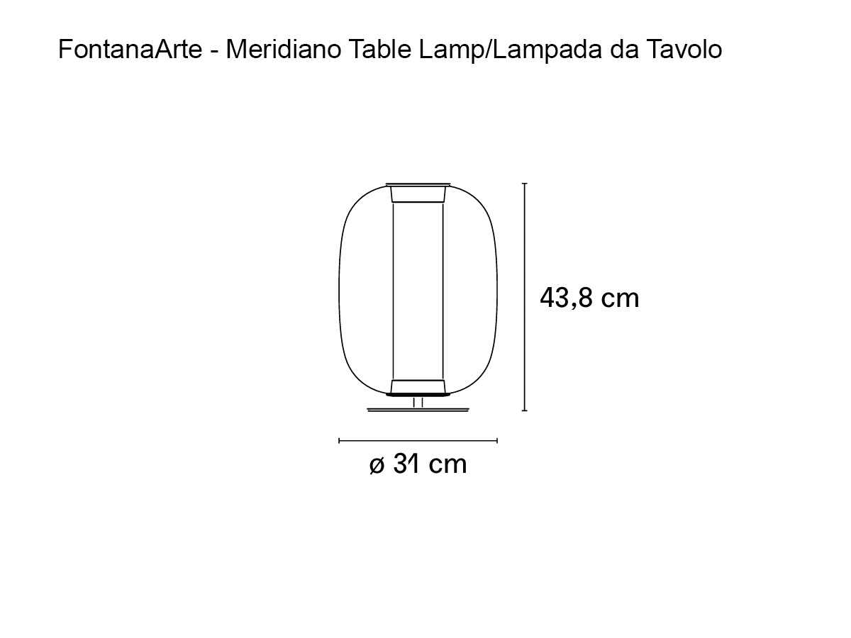 FontanaArte Meridiano Table Lamp Black