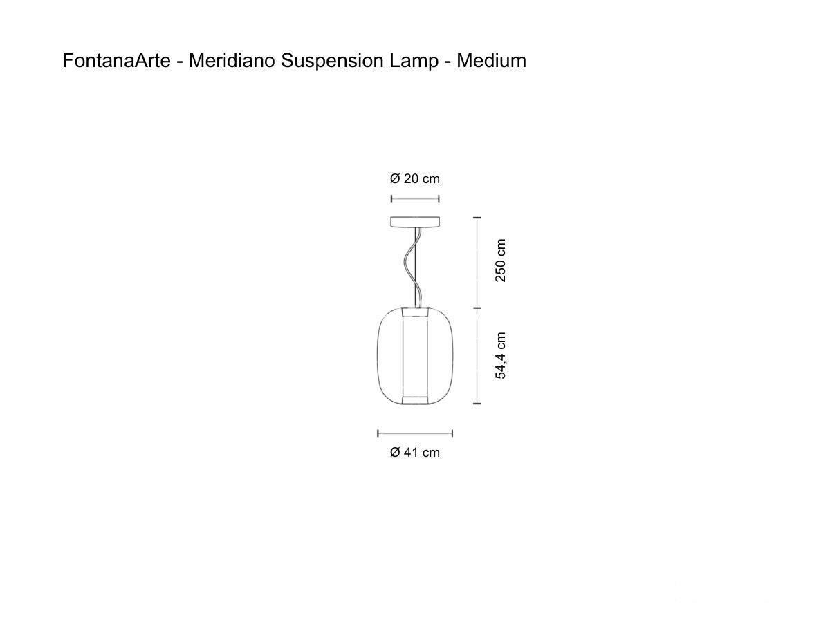 FontanaArte Meridiano Suspension Lamp Large