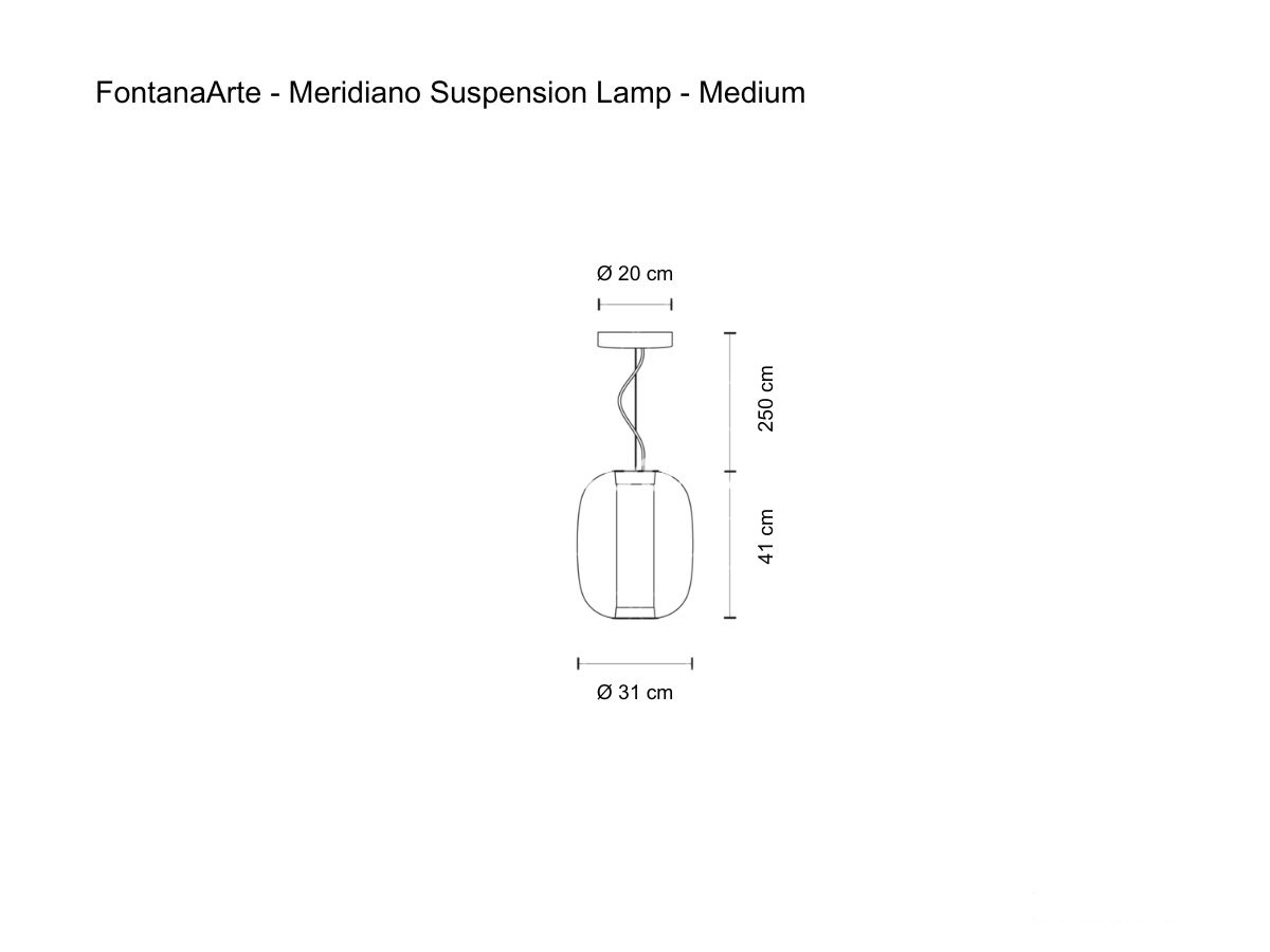 FontanaArte Meridiano Suspension Lamp Medium