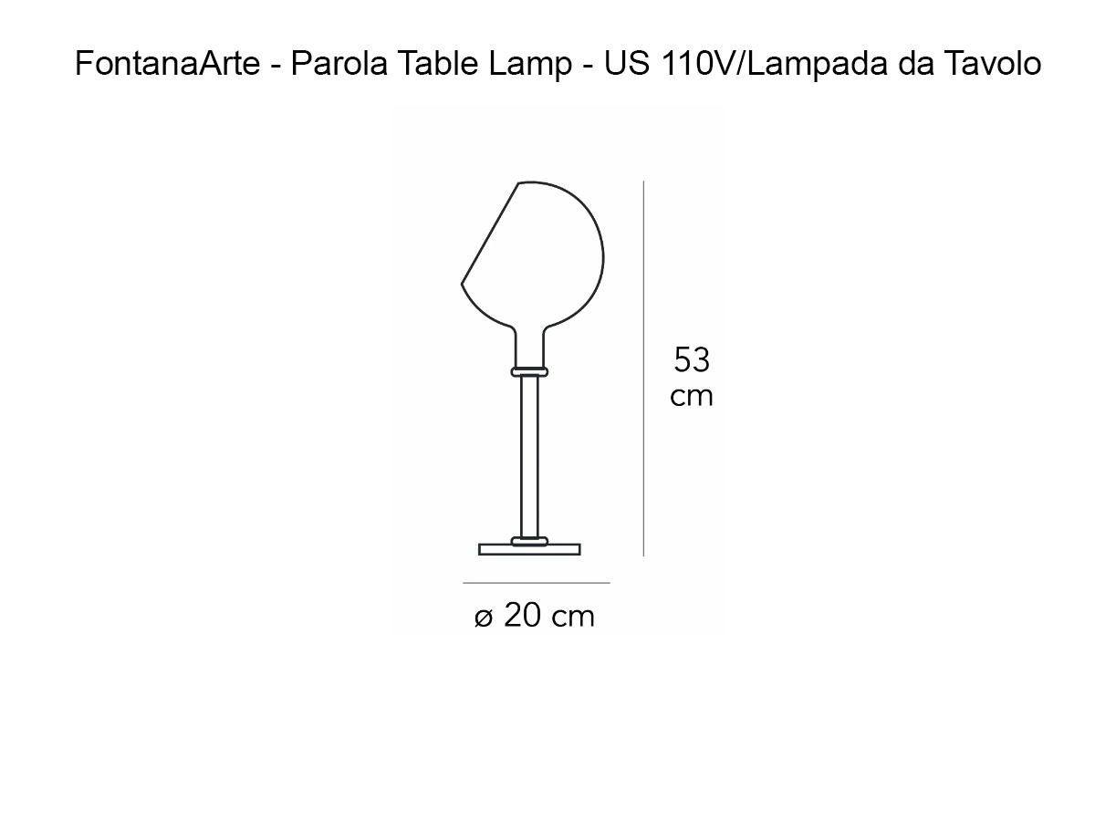 FontanaArte Parola Table Lamp Us 110v