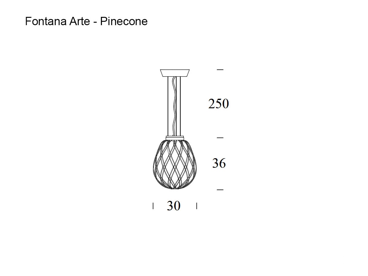 FontanaArte Pinecone Suspension Lamp O 30