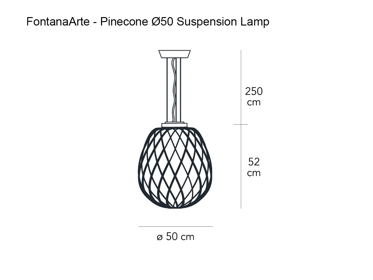 FontanaArte Pinecone Suspension Lamp O50