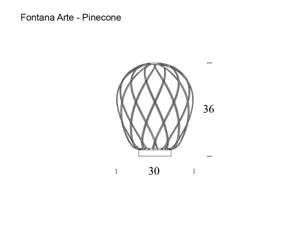 FontanaArte Pinecone Table Lamp O30