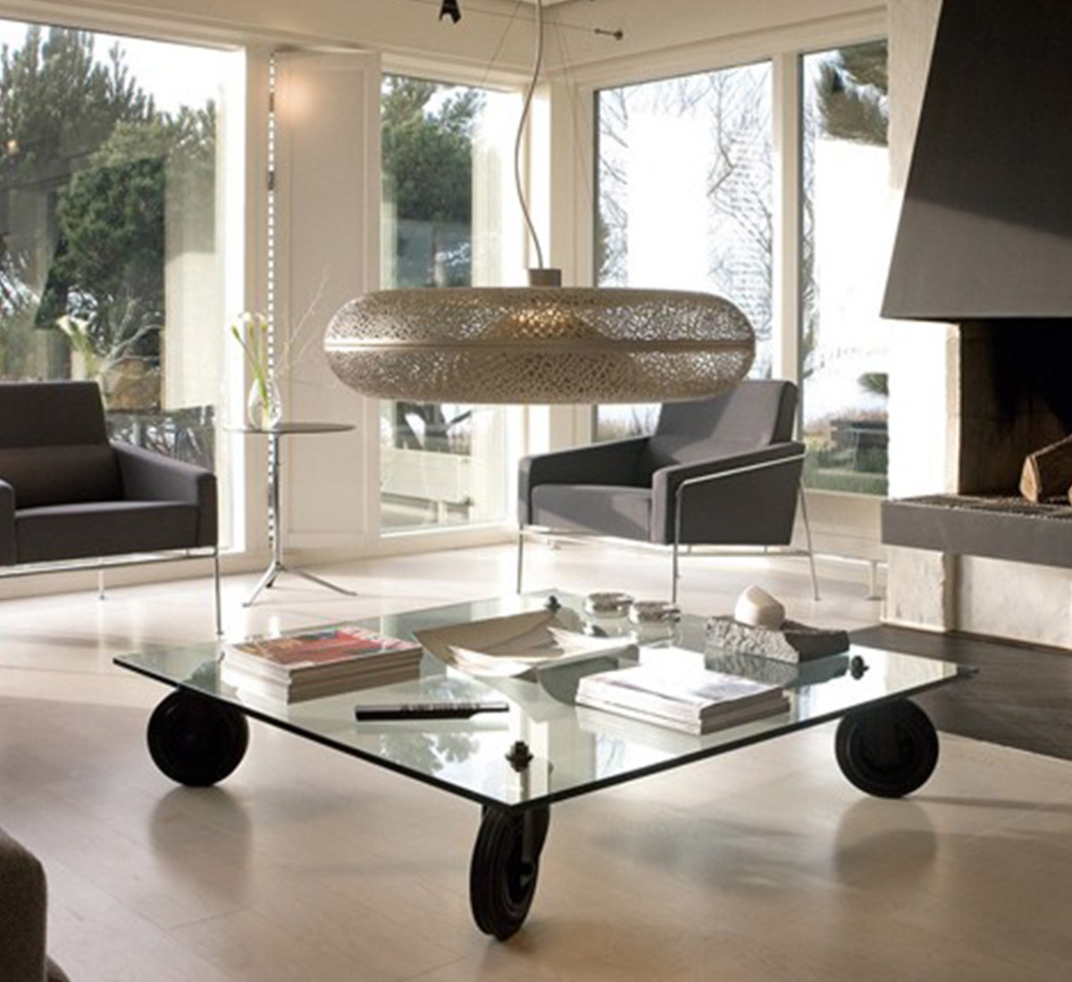 FontanaArte Table Wheels Gae Aulenti Fontanarte
