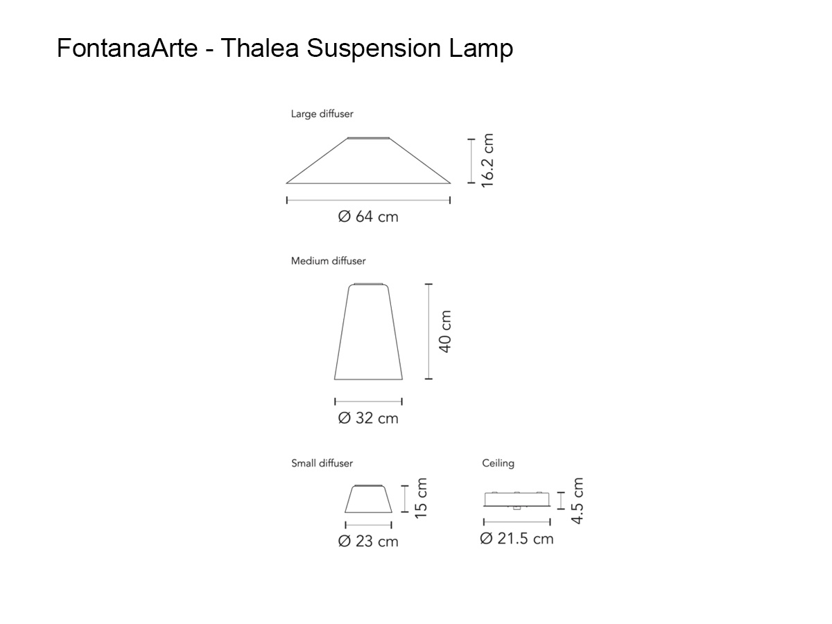 FontanaArte Thalea Suspension Lamp