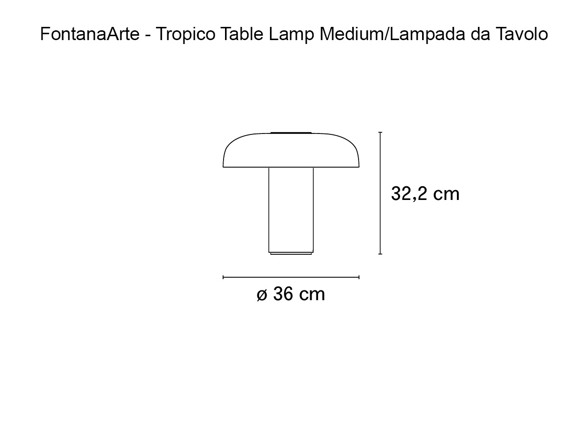 FontanaArte Tropico Table Lamp Medium