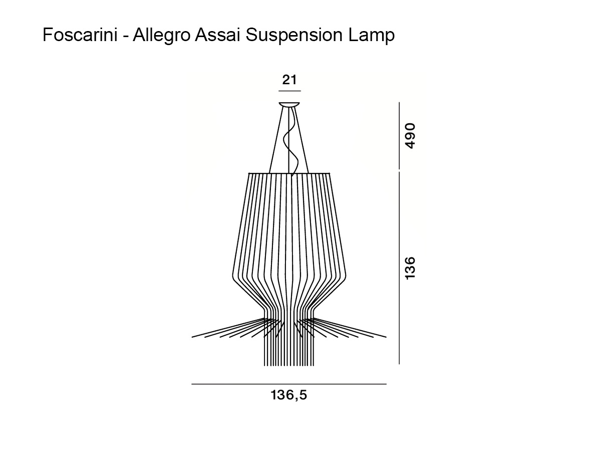 Foscarini Allegro Assai Suspension Lamp Gold