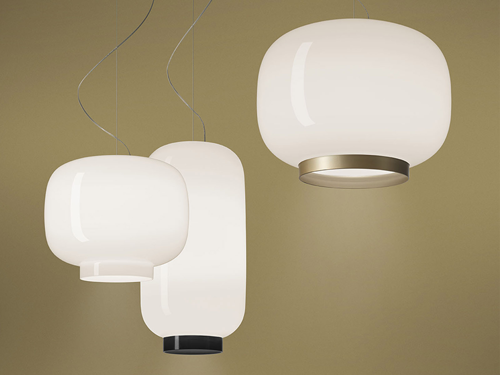 Foscarini Chouchin Reverse 1 Suspension Lamp Gold
