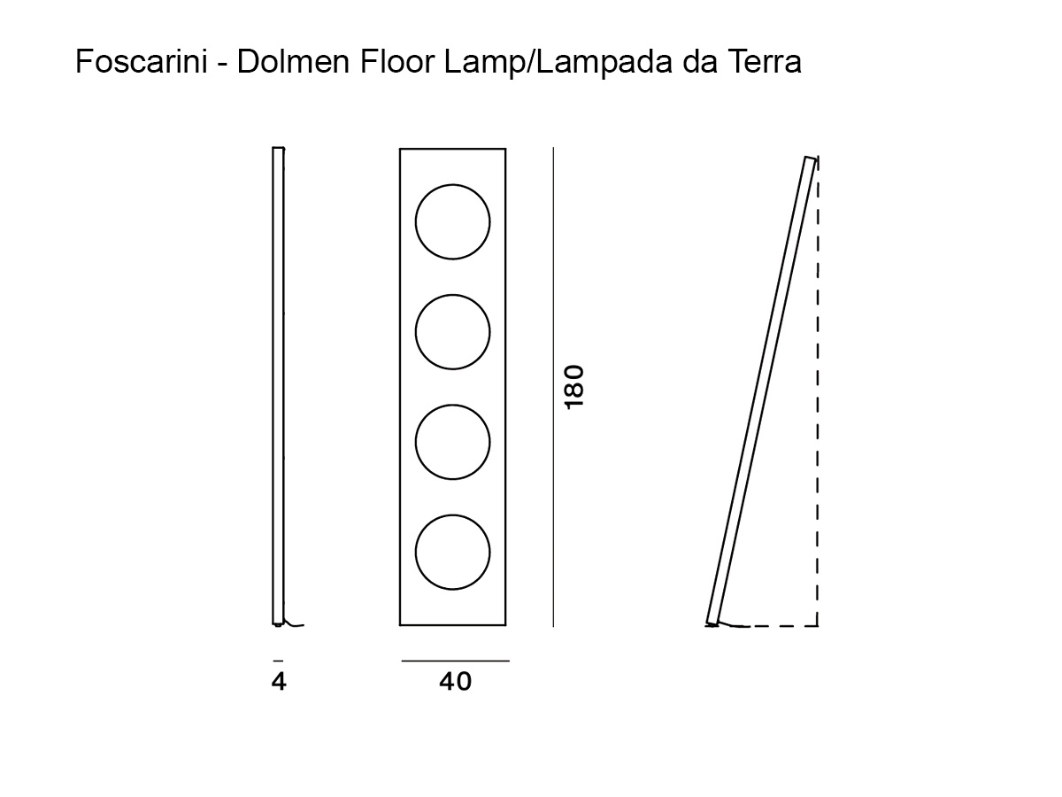 Foscarini Dolmen Floor Lamp Aluminium