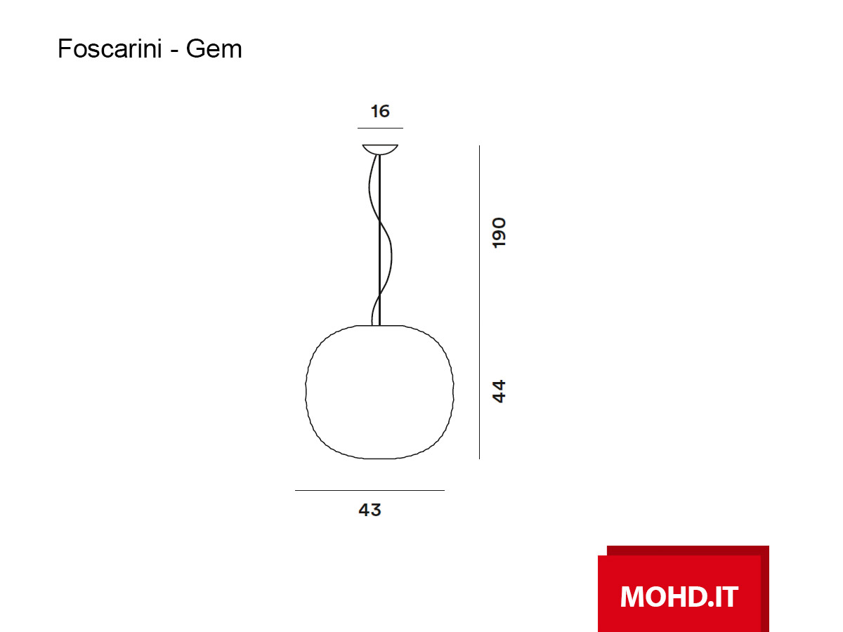 Подвесной светильник Foscarini Gem