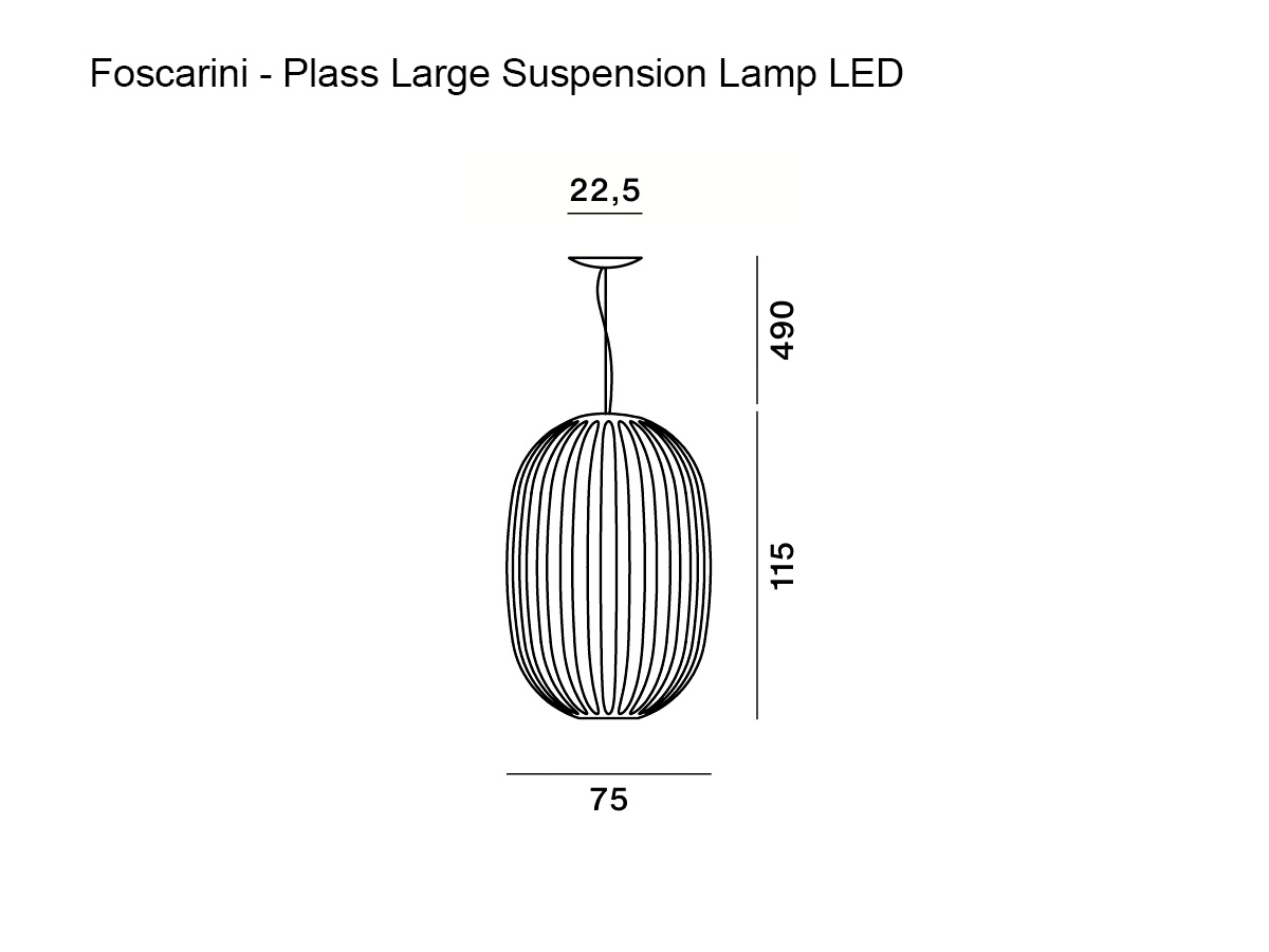 Foscarini Plass Large Suspension Lamp Led Grey