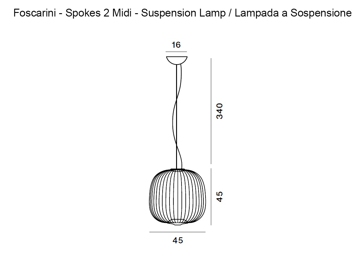 Foscarini Spokes 2 Midi Ambient Suspension Lamp