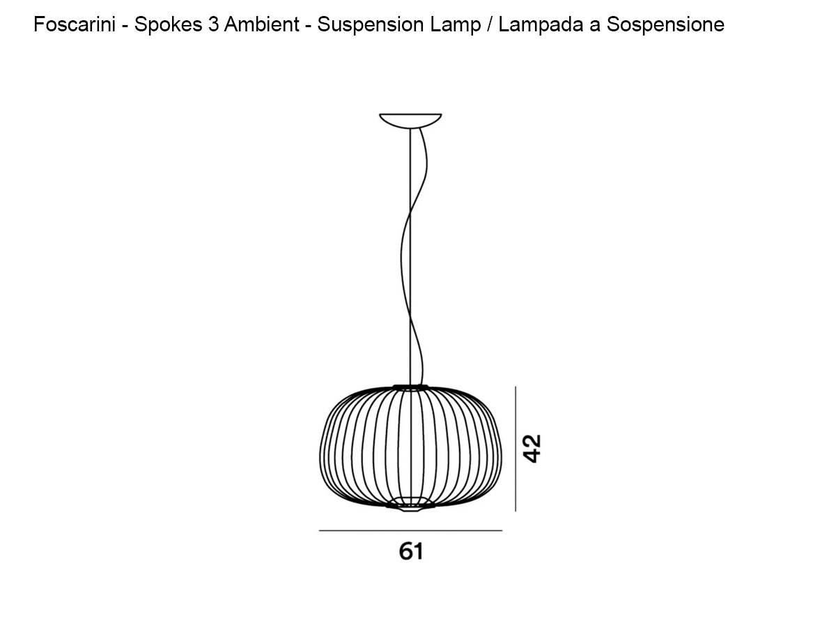Foscarini Spokes 3 Ambient Suspension Lamp