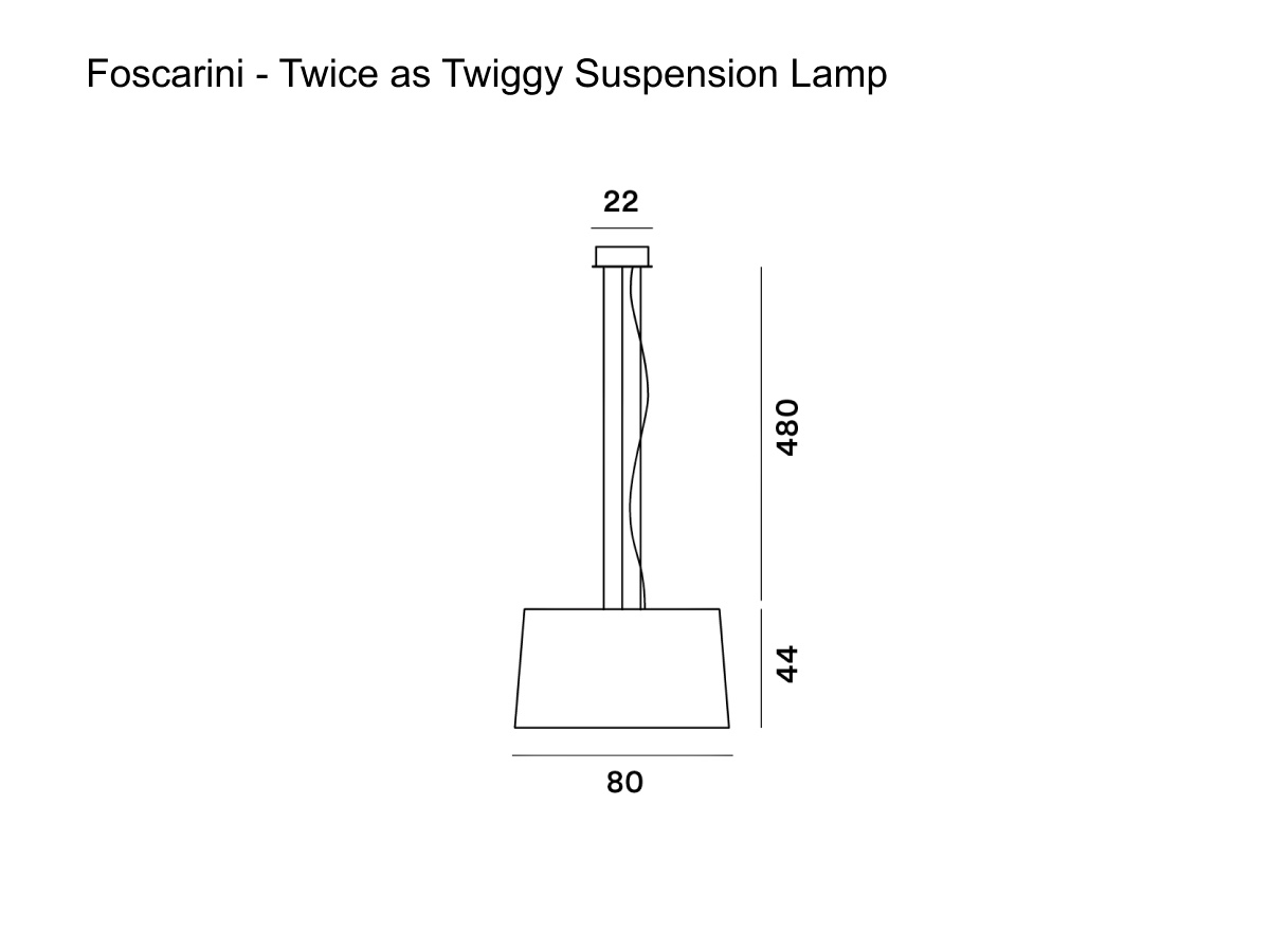 Foscarini Twice As Twiggy Suspension Lamp