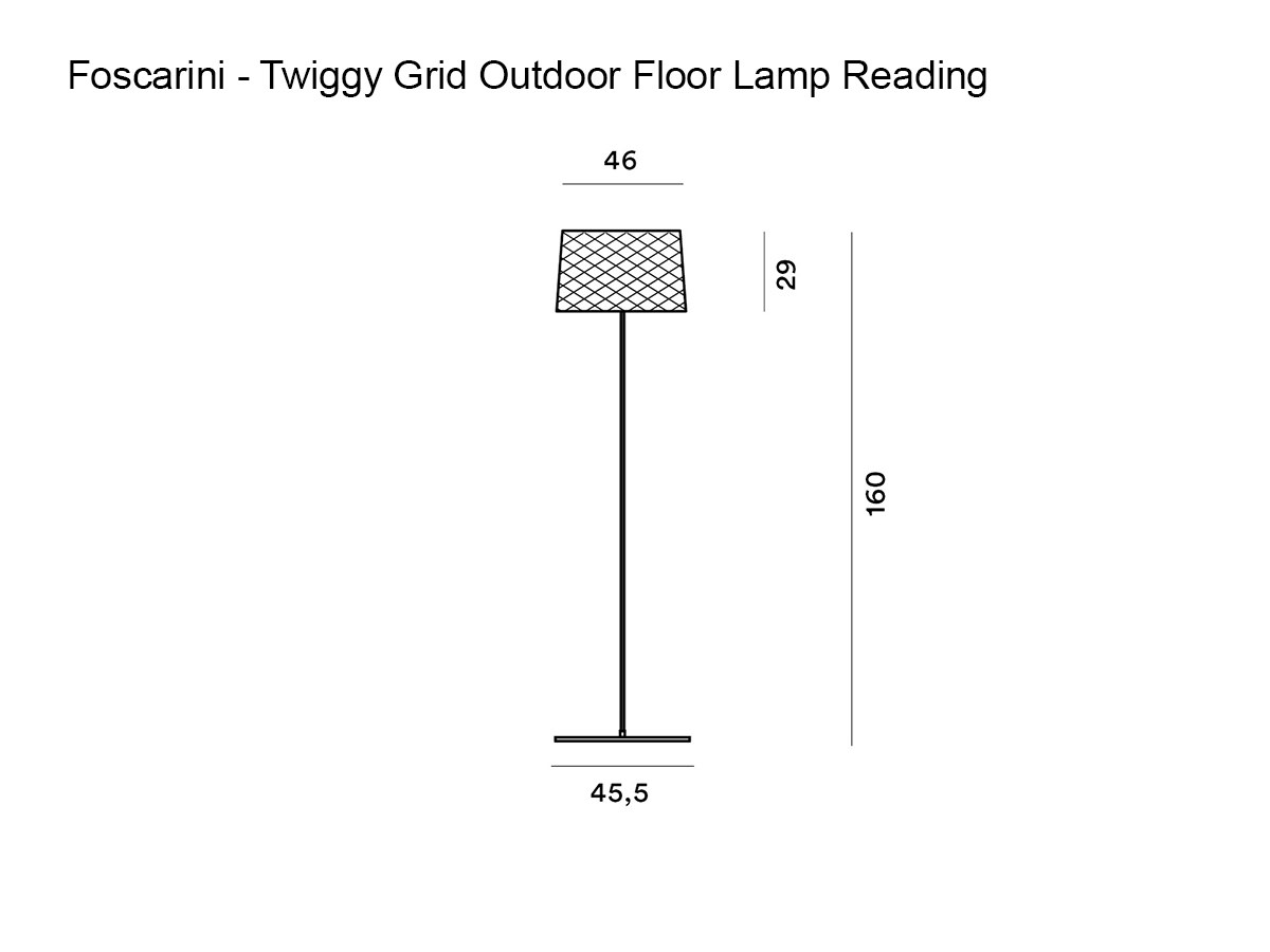 Foscarini Twiggy Grid Outdoor Floor Lamp Reading