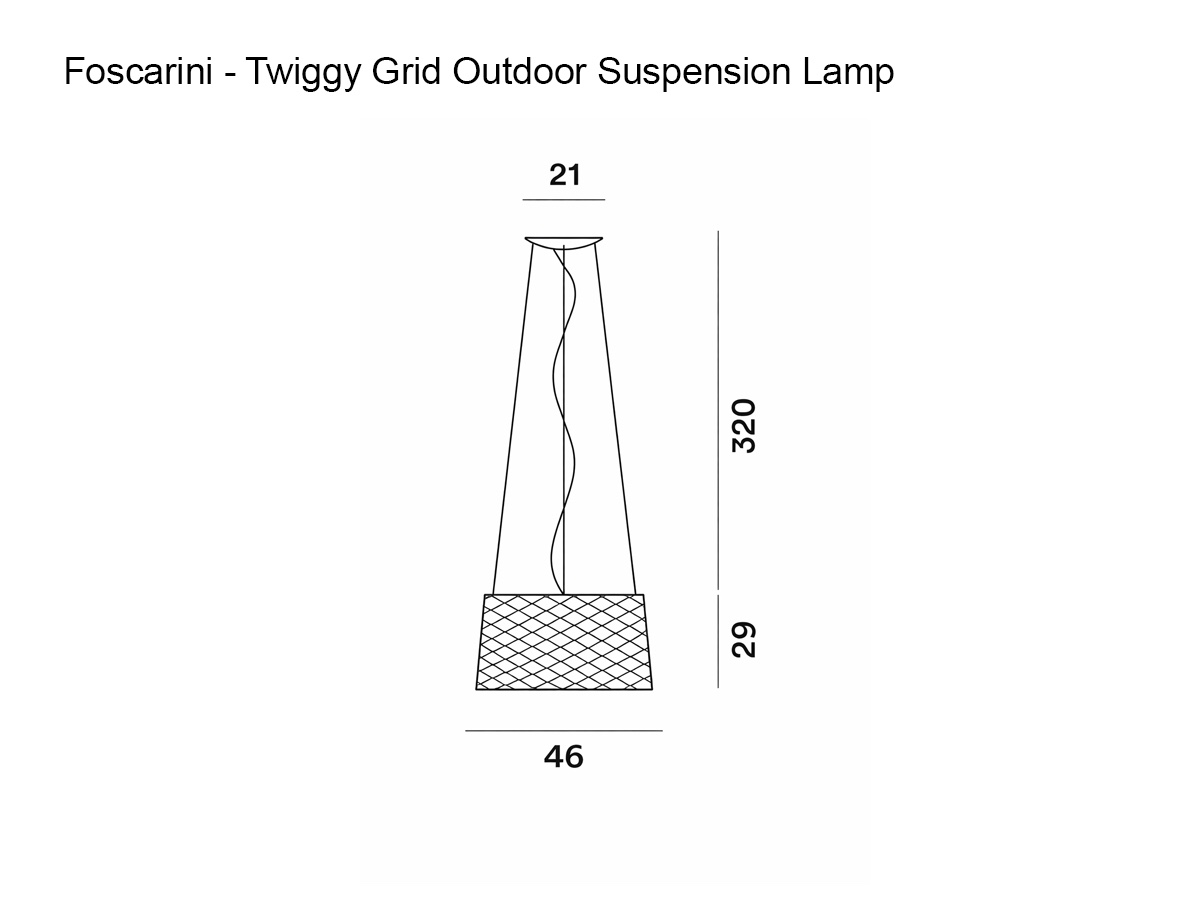 Foscarini Twiggy Grid Outdoor Suspension Lamp