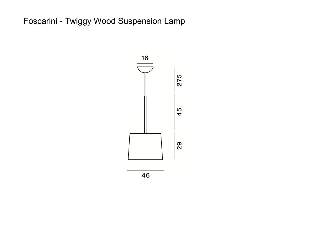 Foscarini Twiggy Wood Suspension Lamp
