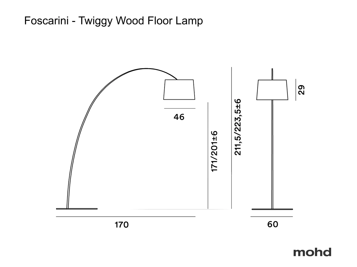 Foscarini Twiggy Floor Lamp Wood