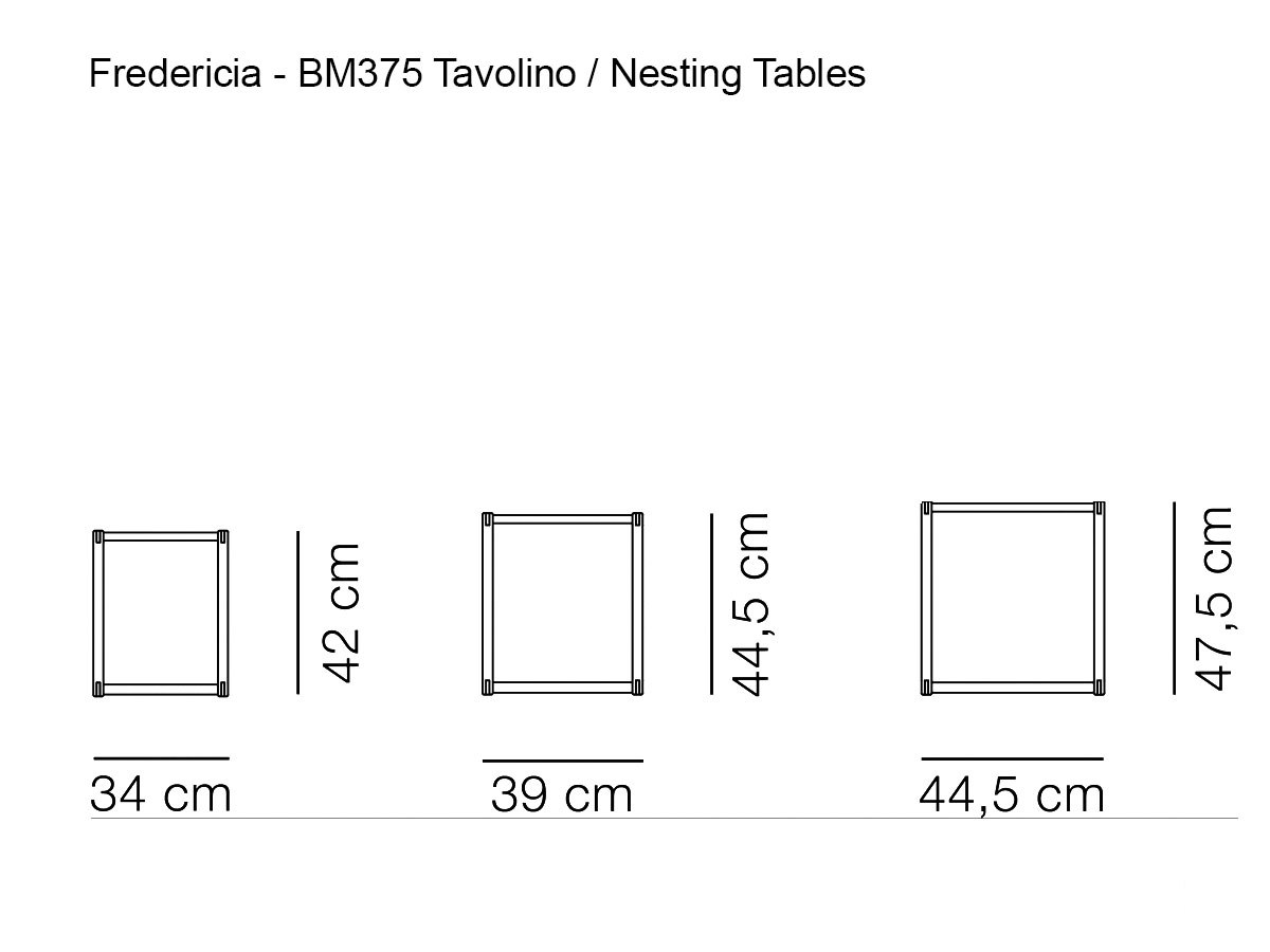 Fredericia Bm375 Nesting Table