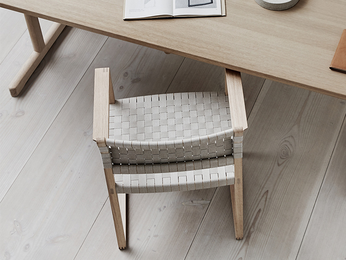 Fredericia Bm62 Armchair Linen Webbing