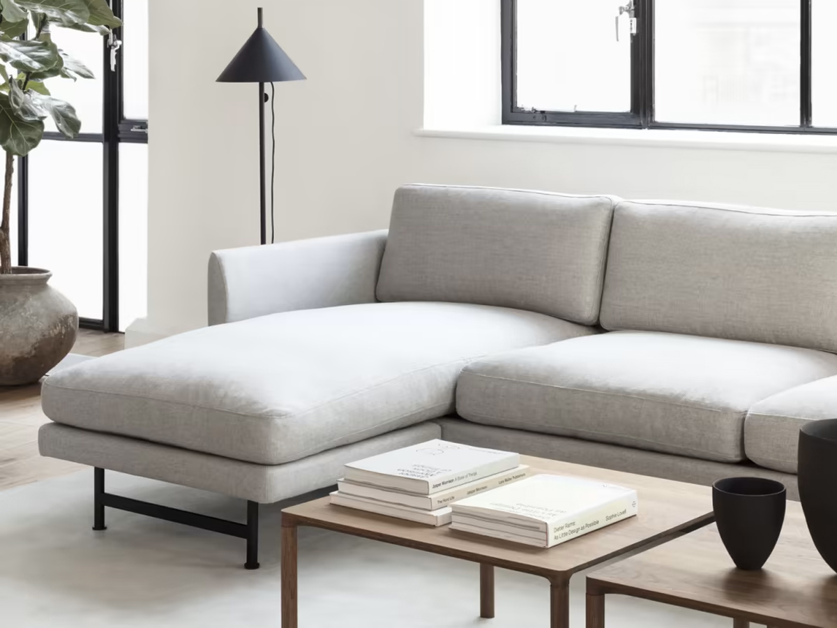 Fredericia Calmo 3 Seater Sofa With Chaise Long Left