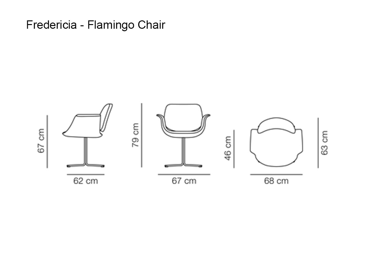 Fredericia Flamingo Chair Swivel Base