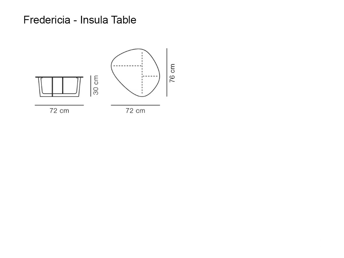 Fredericia Insula Table L 72 Cm