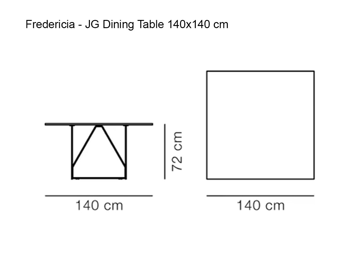 Fredericia Jg Dining Table 140x140 Cm