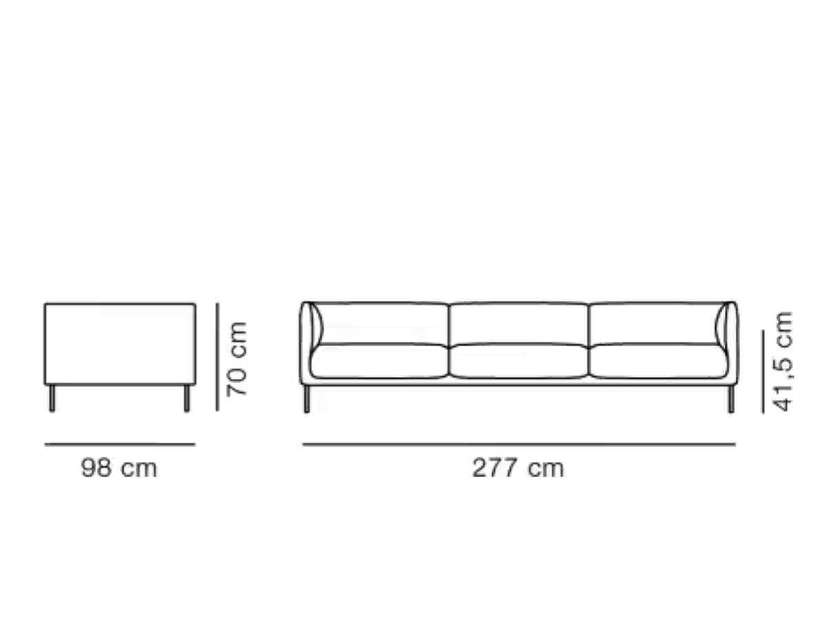 Fredericia Konami Sofa 3 Seater