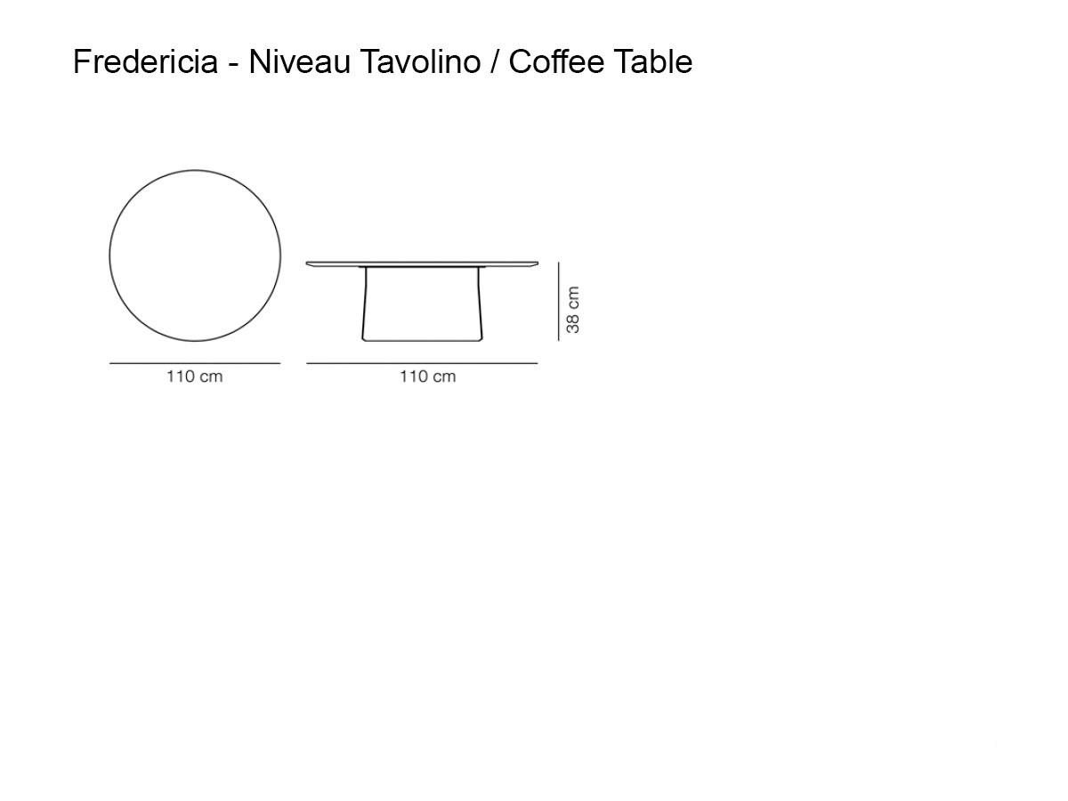 Fredericia Niveau Coffee Table O 110 Cm