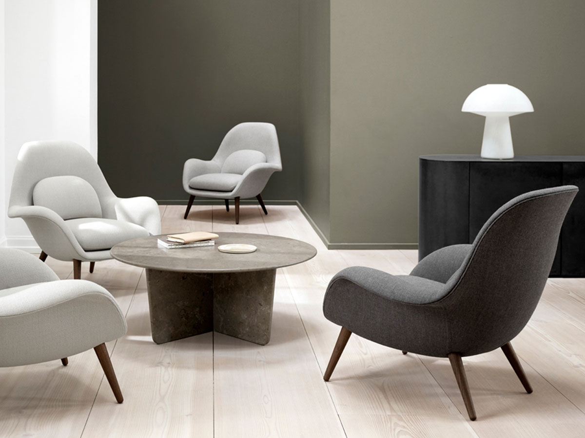 Fredericia Swoon Lounge Petit Wood Base
