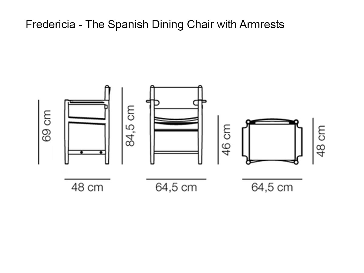 Fredericia The Spanish Dining Chair With Armrests