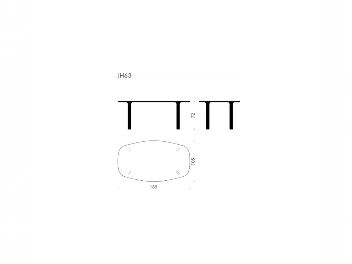 Fritz Hansen Analog Jh63 Table