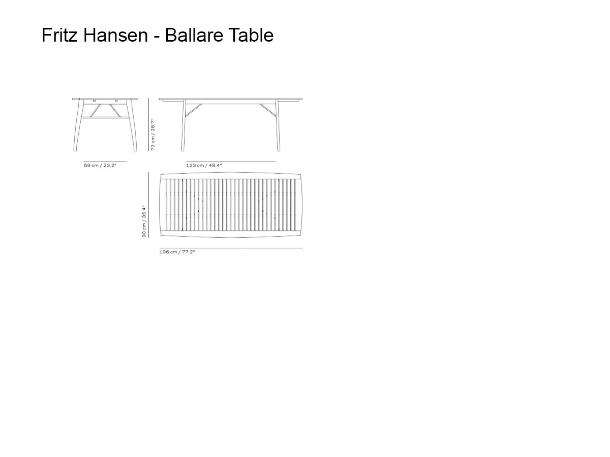 Fritz Hansen Ballare Outdoor Table