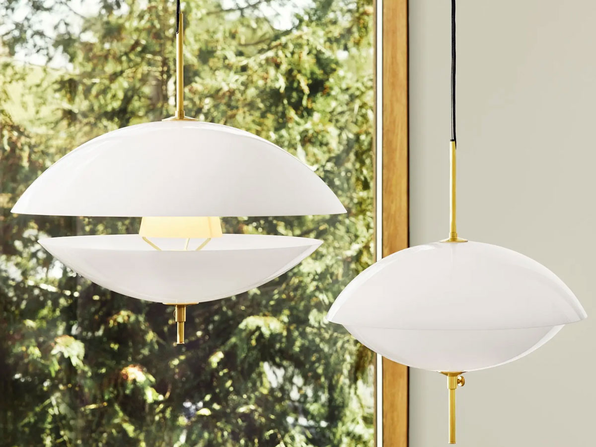 Fritz Hansen Clamtm Suspension Lamp D44 Opalbrass