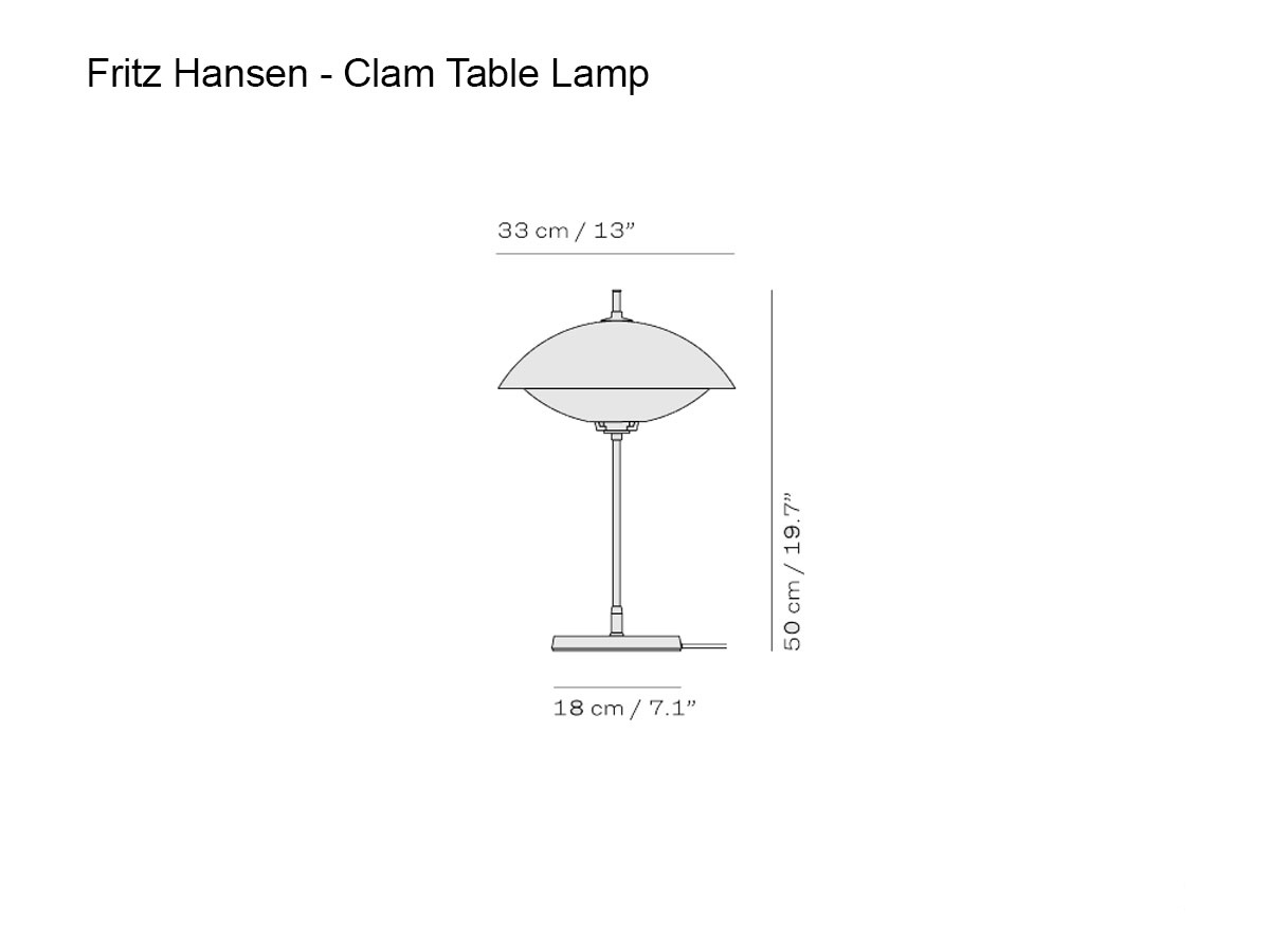 Fritz Hansen Clam Table Lamp