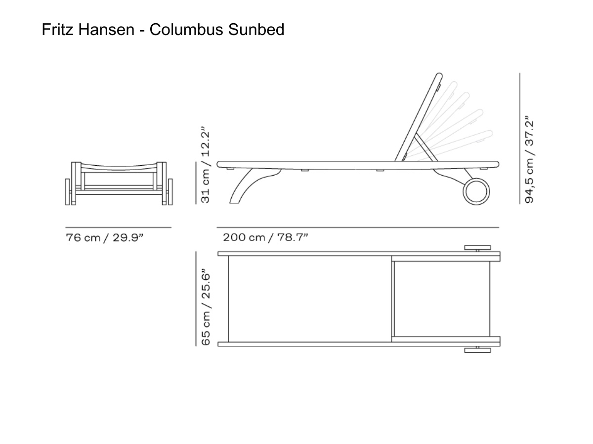 Fritz Hansen Columbus Sunbed