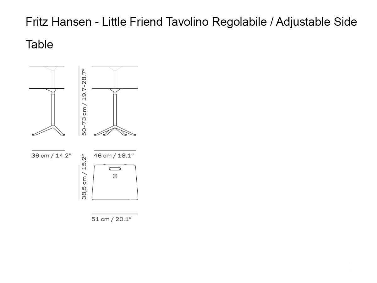 Fritz Hansen Little Friendtm Adjustable Side Table Ks13